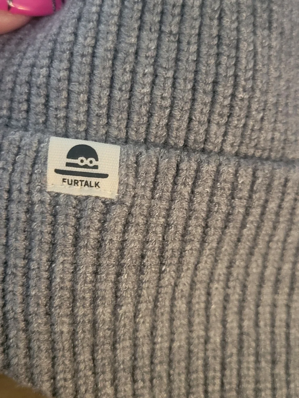 Furtalk Gray & Black Ribbed Knit Beanies With Pom Poms.grows With Your Child